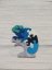 Filcový výsek puzzle chameleon modrý