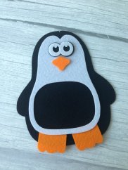 Polotovar na spy bag/fotorámeček - tučňák