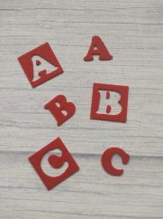 Filcový výsek abeceda čtverečky A-Z