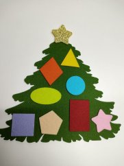 Filcový výsek vánoční stromeček tvary